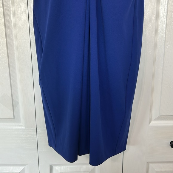 Trina Turk FROU FROU Midi Semi-formal Cocktail Blue Midi dress with Bow Size 14 - Picture 9 of 13